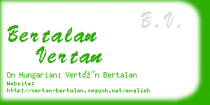 bertalan vertan business card